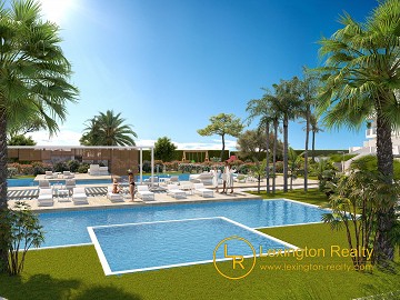 Modern apartment complex with heated swimming pool  in Lexington Realty